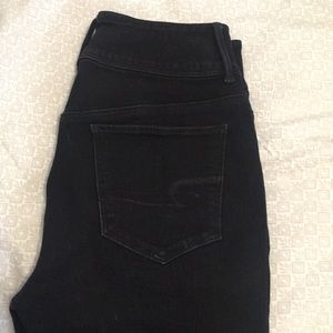 High waisted black jegging
